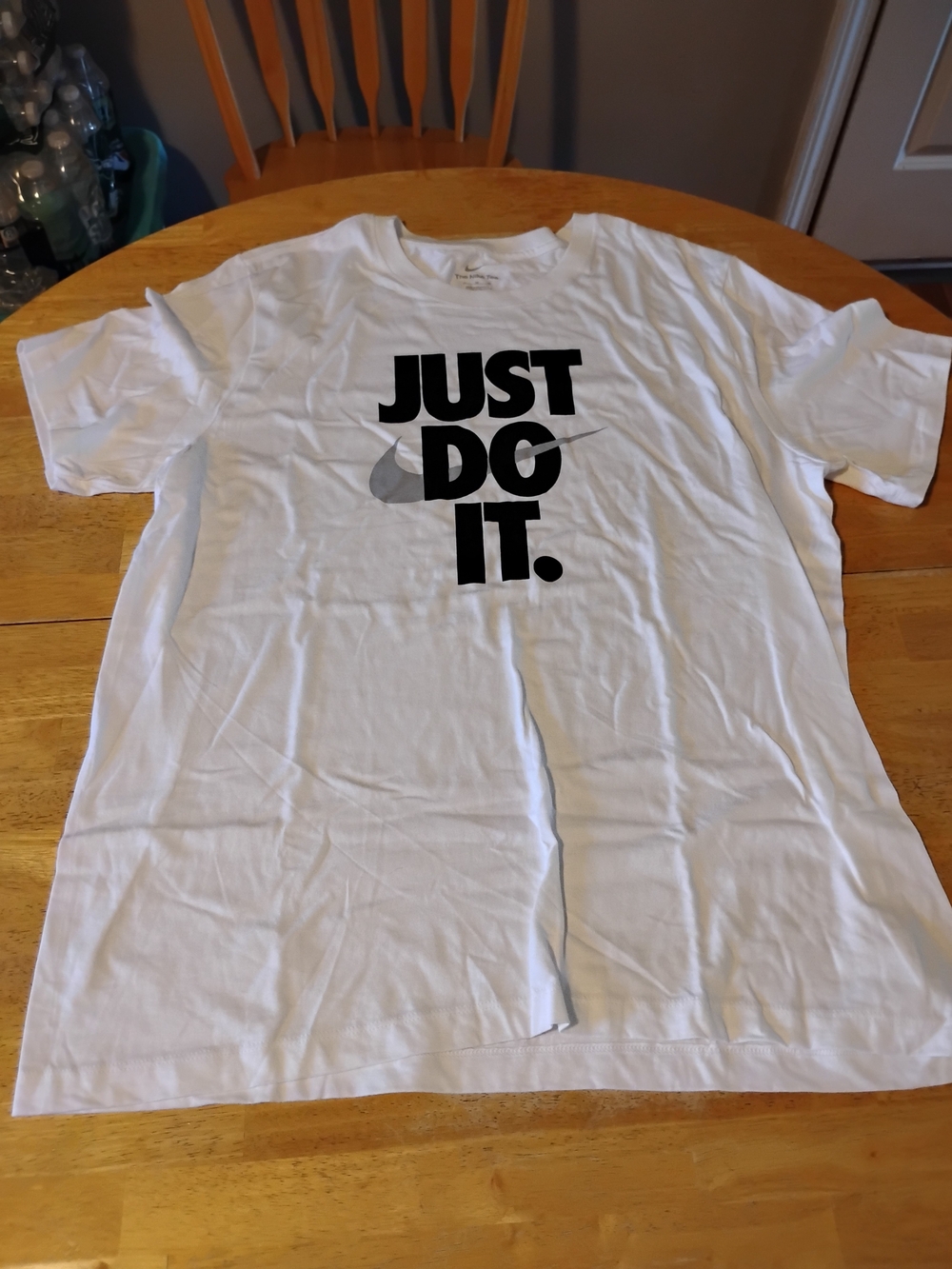 Unisex Nike White Tee with Black 'JUST DO IT.' Graphic